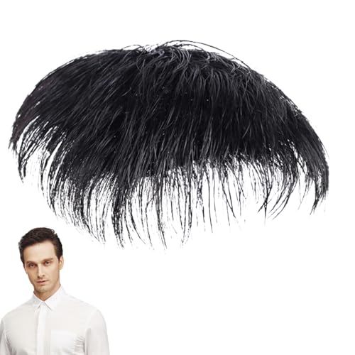 Haarersatz Männer - echtes menschliches Toupe, kurze Clip -Perücke | Weiches schwarzes Haartopper für kahle Bereiche Abdeckung, diskretes Haarstück für das Vertrauen in den täglichen Gebrauch und das Haarersatz Männer - echtes menschliches Toupe, kurze Clip -Perücke | Weiches schwarzes Haartopper für kahle Bereiche Abdeckung, diskretes Haarstück für das Vertrauen in den täglichen Gebrauch und das von Jlobnyiun