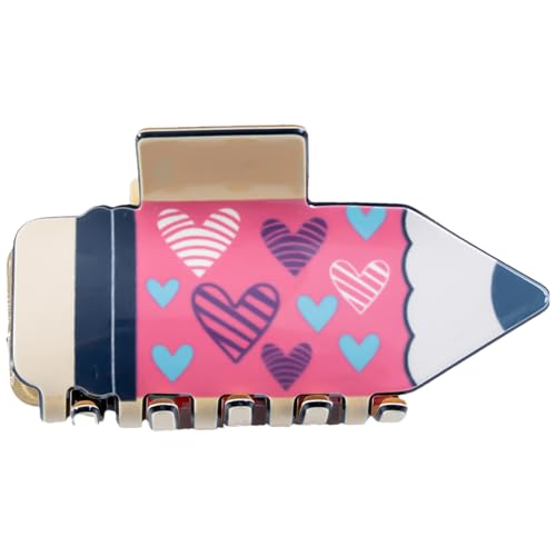 Jlobnyiun Bleistiftkrallenzange, niedliche Krallenklammern | Haarspange mit Haarnadel für Frauen | Frisierwerkzeug in leuchtenden Farben für Dating, Alltag, etc von Jlobnyiun