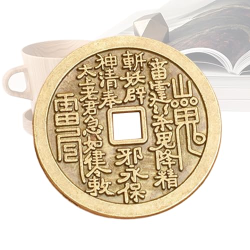 Jlobnyiun Chinesische Glücksmünze Charm | Sammlerstück Tai Sui Anhänger - Dekoratives Sammlerstück Andenken Für Frauen Und Männer Tragbare Heimdekoration Souvenir von Jlobnyiun