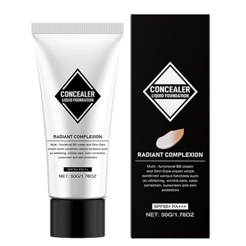 Jlobnyiun Flüssige Grundierung mit Farbwechsel, Concealer Foundation für vollständige Abdeckung | 1,76 oz Farbwechsel für reife Haut Foundation, multifunktionales Basis-Make-up von Jlobnyiun