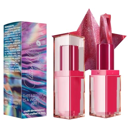 Jlobnyiun Langanhaltender Glitzernder Lippenstift – Glitzernder Lippenstift für Damen, Perlglanz-Lippenstift, Glitzer-Lippenstift, feuchtigkeitsspendender Lippenbalsam, Lippenstift von Jlobnyiun
