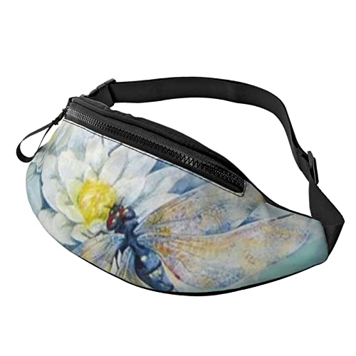 Arch in Mallorca Spanien Sport Hüfttasche Reise Bauchtaschen Laufen Bauchtasche mit verstellbarem Gürtel für Männer Frauen, Libelle Lotus, Einheitsgröße von Jmorco