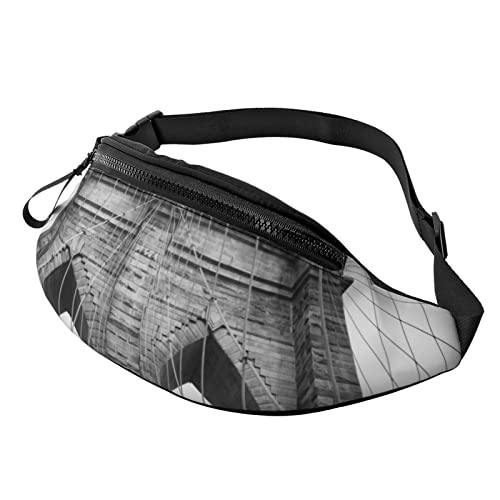 Happy Halloween Sport Hüfttasche Reise Bauchtaschen Laufen Bauchtasche mit verstellbarem Gürtel für Männer Frauen, Brooklyn Bridge, Einheitsgröße von Jmorco