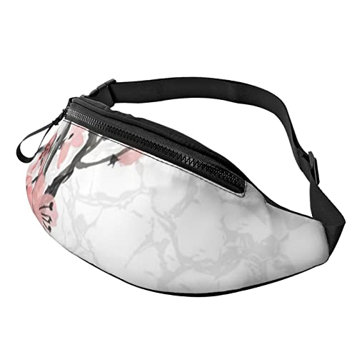 Happy Halloween Sport Hüfttasche Reise Bauchtaschen Laufen Bauchtasche mit verstellbarem Gürtel für Männer Frauen, Rosa Kirschblüten, Einheitsgröße von Jmorco