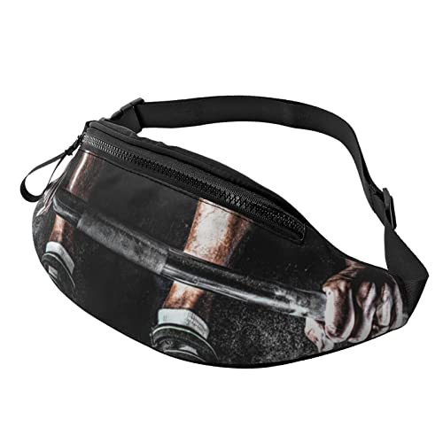 Schwarze Gürteltasche mit Marmor-Textur, goldfarben, Sport-Hüfttasche, Reise-Bauchtasche mit verstellbarem Gürtel für Männer und Frauen, Gewichtheben Sport, Einheitsgröße von Jmorco