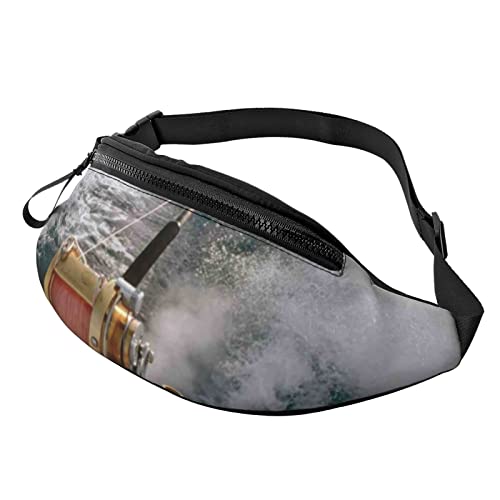 Strandlandschaft Sport Hüfttasche Reise Bauchtasche Laufen Bauchtasche mit verstellbarem Gürtel für Männer Frauen, Angelrute, Einheitsgröße von Jmorco