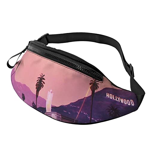 Strandlandschaft Sport Hüfttasche Reise Bauchtasche Laufen Bauchtasche mit verstellbarem Gürtel für Männer Frauen, The Old Hollywood, Einheitsgröße von Jmorco