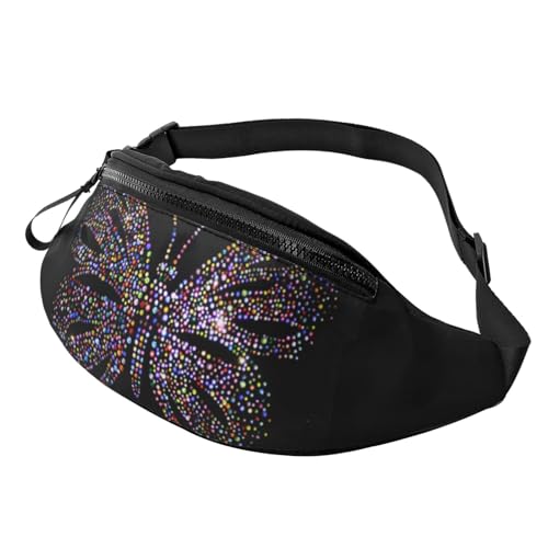 Sunset Beach Sport Hüfttasche Reise Bauchtaschen Laufen Bauchtasche mit verstellbarem Gürtel für Männer Frauen, Strass Schmetterling, Einheitsgröße von Jmorco