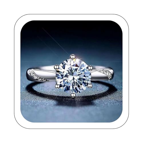 Jmwedia 925 Sterling Silber Ringe für Damen Stapeln Daumenring Eheringe Frauen Ewigkeit Seil Zirkonia Ring-Damen Trauringe Verlobungsring Promisering Engagement Schmuck Geschenk von Jmwedia