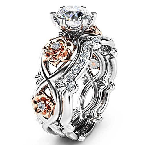 Jmwedia 925 Sterling Silber Ringe für Damen Stapeln Daumenring Eheringe Frauen Ewigkeit Seil Zirkonia Ring-Damen Trauringe Verlobungsring Promisering Engagement Schmuck Geschenk von Jmwedia