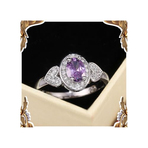 Jmwedia 925 Sterling Silber Ringe für Damen Verstellbarer Verlobungsring Eheringe Glänzend Cubic Zirkonia Fingerring Trauringe Engagement Rings für Frauen Ring-Schmuck von Jmwedia