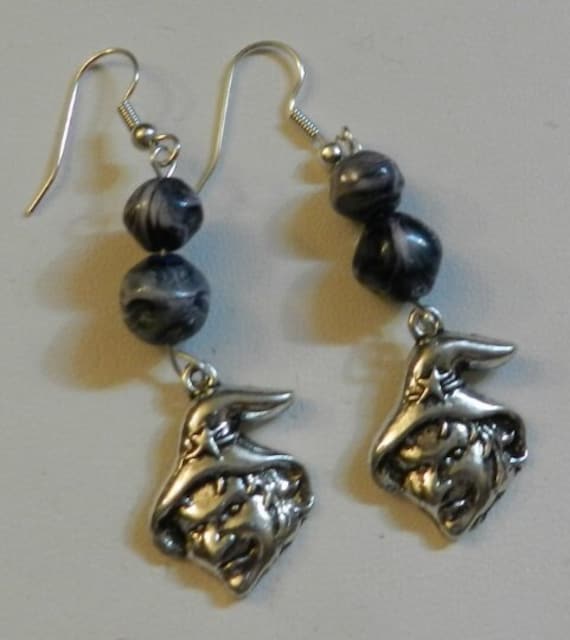 Silber Hexe Halloween Ohrringe He4199 Versandfertig von JnJGiftsHandmade