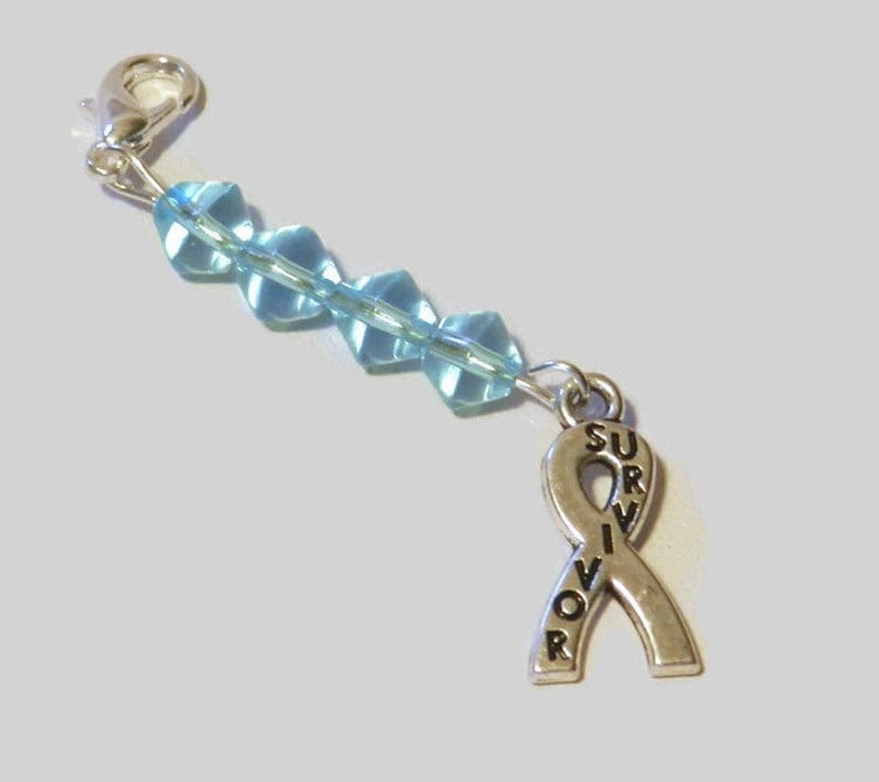 Silber Survivor Awareness Zipper Pull Geldbörse Phone Bling Zp4602 Sofort Versandfertig von JnJGiftsHandmade