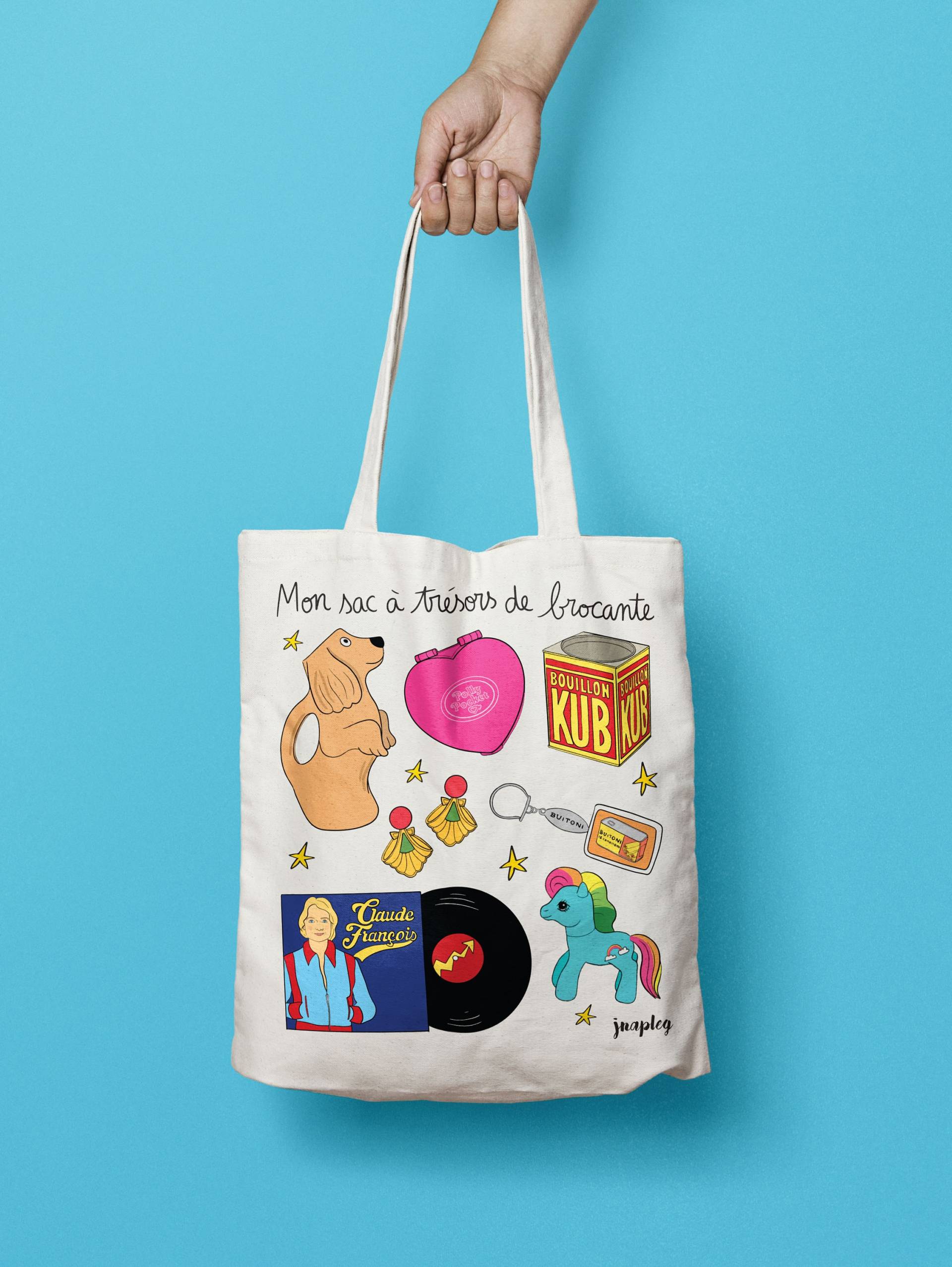 Tote Bag Brocante/Baumwolltasche Damentasche Leinentasche Original Geschenk Tote Bag Brocante/Baumwolltasche Damentasche Leinentasche Original Geschenk von Jnapleg