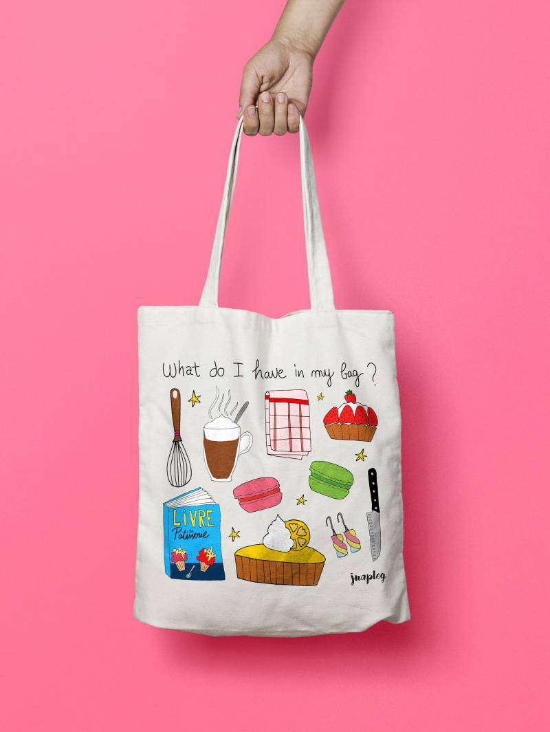Tote Bag Patisserie/Baumwolltasche Damentasche Leinentasche Original Geschenk Tote Bag Patisserie/Baumwolltasche Damentasche Leinentasche Original Geschenk von Jnapleg