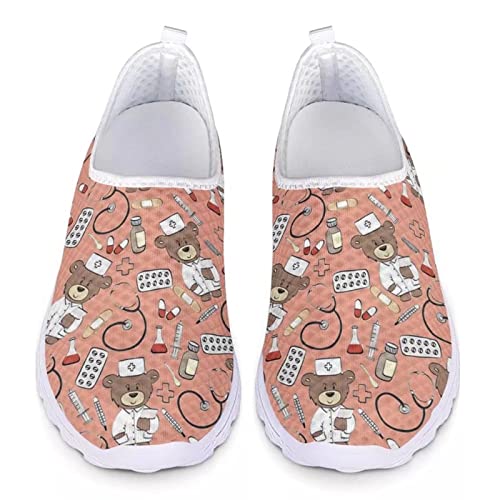 Jndtueit Atmungsaktive Damenschuhe mit niedlichem Krankenschwestermuster, leichtes Netz, lässig, Laufschuhe, Tennisschuhe, Wanderschuhe Jndtueit Atmungsaktive Damenschuhe mit niedlichem Krankenschwestermuster, leichtes Netz, lässig, Laufschuhe, Tennisschuhe, Wanderschuhe von Jndtueit