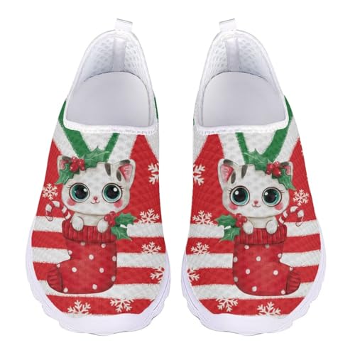 Jndtueit Barfuß-Sneaker, Laufschuhe, Loafer, legere Arbeitsschuhe für Damen und Herren, Katze Rot Grün, 41 EU Jndtueit Barfuß-Sneaker, Laufschuhe, Loafer, legere Arbeitsschuhe für Damen und Herren, Katze Rot Grün, 41 EU von Jndtueit