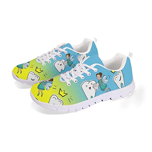 Jndtueit Cute Nurse Fashion Trainer Sneakers Go Road Running Schuhe Funny Dentist Dental Print Damen Air Mesh Tennisschuhe von Jndtueit