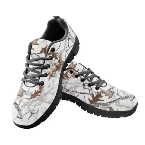 Jndtueit Damen Herren Camo Jagd Laufen Sneaker rutschfeste Mesh Wanderschuhe, Camo Hunting Maple Leaf White, 40 EU Jndtueit Damen Herren Camo Jagd Laufen Sneaker rutschfeste Mesh Wanderschuhe, Camo Hunting Maple Leaf White, 40 EU von Jndtueit
