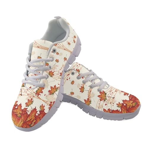 Jndtueit Damen Herren Camo Jagd Laufschuhe Walking Wandern Flats Schuhe, Fall Maple Leaf Music Note Beige, 43 EU Jndtueit Damen Herren Camo Jagd Laufschuhe Walking Wandern Flats Schuhe, Fall Maple Leaf Music Note Beige, 43 EU von Jndtueit
