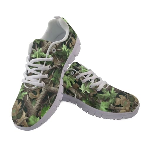 Jndtueit Damen Herren Camo Jagd Laufschuhe Walking Wandern Flats Schuhe, Green Camo Jagdkunst, 43 EU Jndtueit Damen Herren Camo Jagd Laufschuhe Walking Wandern Flats Schuhe, Green Camo Jagdkunst, 43 EU von Jndtueit