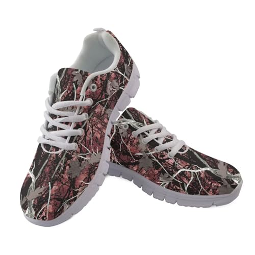 Jndtueit Damen Herren Camo Jagd Laufschuhe Walking Wandern Flats Schuhe, Red Camo Hunting, 38 EU Jndtueit Damen Herren Camo Jagd Laufschuhe Walking Wandern Flats Schuhe, Red Camo Hunting, 38 EU von Jndtueit