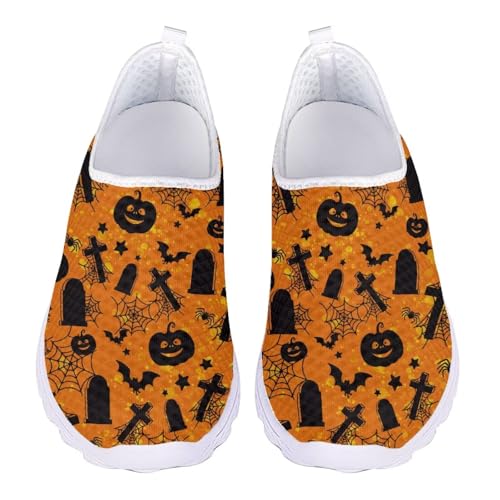 Jndtueit Damen Herren Running Sneaker Walking Tennis Loafer Sport Outdoor Arbeitsschuhe, Pumpkin Bat Orange, 42 EU Jndtueit Damen Herren Running Sneaker Walking Tennis Loafer Sport Outdoor Arbeitsschuhe, Pumpkin Bat Orange, 42 EU von Jndtueit