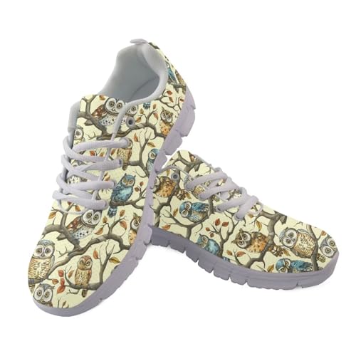 Jndtueit Damen-Lauf-Sneaker, lässig, Outdoor-Schuhe für Herren, Mesh-Fitness-Sneaker, Eule Brown, 43 EU Jndtueit Damen-Lauf-Sneaker, lässig, Outdoor-Schuhe für Herren, Mesh-Fitness-Sneaker, Eule Brown, 43 EU von Jndtueit