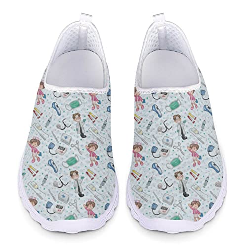 Jndtueit Damen Sneakers Cartoon Krankenpflege Laufschuhe Lässige Slip-on Atmungsaktive Mesh-Trainer Schuhe Schuhe Jndtueit Damen Sneakers Cartoon Krankenpflege Laufschuhe Lässige Slip-on Atmungsaktive Mesh-Trainer Schuhe Schuhe von Jndtueit
