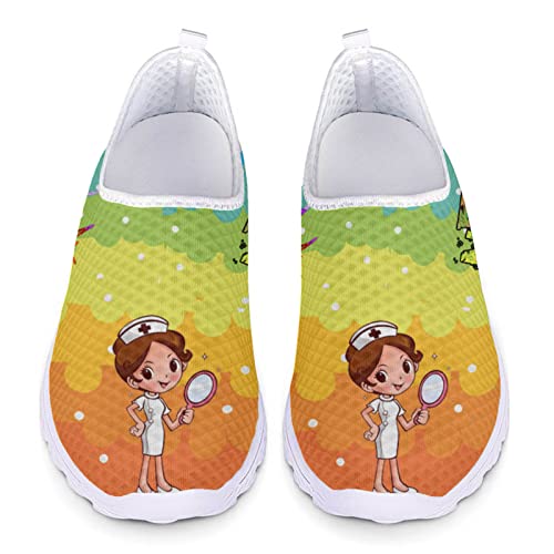 Jndtueit Damen Wanderschuhe Leichte Atmungsaktive Mesh Trainer Sneakers Still Laufschuhe Rainbow Design Jndtueit Damen Wanderschuhe Leichte Atmungsaktive Mesh Trainer Sneakers Still Laufschuhe Rainbow Design von Jndtueit