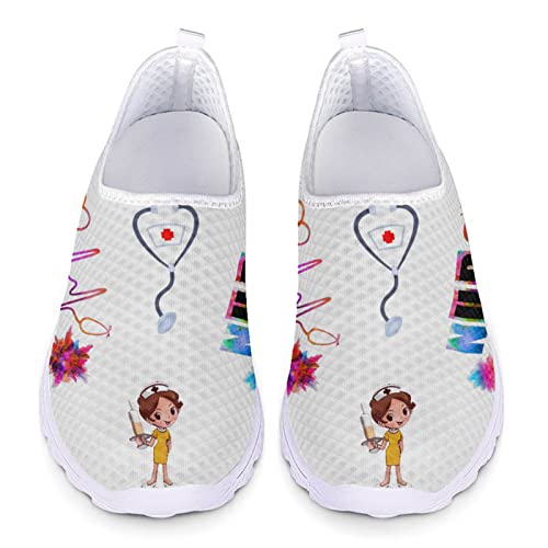Jndtueit Damen Wanderschuhe Slip-on Air Cushion Trainer Atmungsaktive Sneaker Mesh Stillschuhe Sommer Jndtueit Damen Wanderschuhe Slip-on Air Cushion Trainer Atmungsaktive Sneaker Mesh Stillschuhe Sommer von Jndtueit