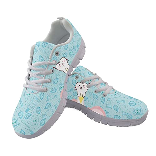 Jndtueit Krankenschwester Schuhe für Jogger,Athletic,Gym,Walking,Cartoon Dental Dentist Air Mesh Casual Running Sneakers von Jndtueit