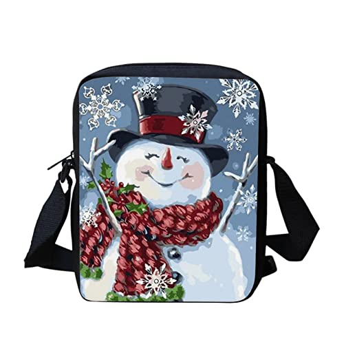 Jndtueit Kuriertasche für Erwachsene und Kinder, Cross-Body-Handtasche und Geldbörse, Mini-Reise-Schultertasche, weihnachtsmotiv, Einheitsgröße von Jndtueit