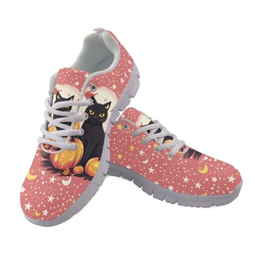 Jndtueit Lauf-Sneaker, Schnürschuh, Sport, Freizeit, athletisch, Netz-Schuhe für Damen und Herren, Cartoon Katze Kürbis Stern, 42 EU Jndtueit Lauf-Sneaker, Schnürschuh, Sport, Freizeit, athletisch, Netz-Schuhe für Damen und Herren, Cartoon Katze Kürbis Stern, 42 EU von Jndtueit