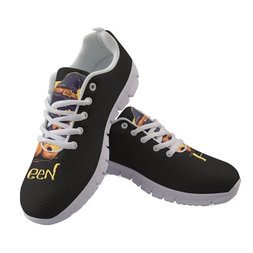 Jndtueit Lauf-Sneaker, Schnürschuh, Sport, Freizeit, athletisch, Netz-Schuhe für Damen und Herren, Cat Witch Black, 41 EU von Jndtueit