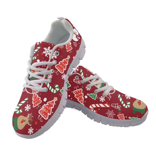 Jndtueit Lauf-Sneaker, Schnürschuh, Sport, Freizeit, athletisch, Netz-Schuhe für Damen und Herren, Deer Candy Cane Red, 38 EU Jndtueit Lauf-Sneaker, Schnürschuh, Sport, Freizeit, athletisch, Netz-Schuhe für Damen und Herren, Deer Candy Cane Red, 38 EU von Jndtueit