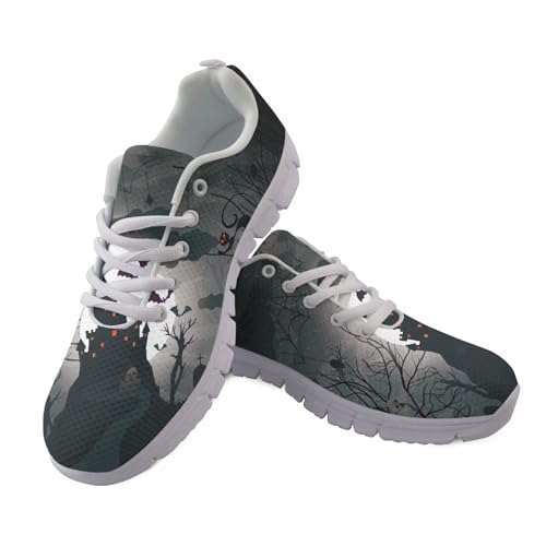 Jndtueit Lauf-Sneaker, Schnürschuh, Sport, Freizeit, athletisch, Netz-Schuhe für Damen und Herren, Hauskatze, Schwarz, 42 EU von Jndtueit