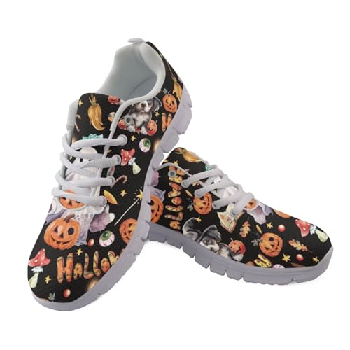 Jndtueit Lauf-Sneaker, Schnürschuh, Sport, Freizeit, athletisch, Netz-Schuhe für Damen und Herren, Hund Kürbis Pilz schwarz, 38 EU Jndtueit Lauf-Sneaker, Schnürschuh, Sport, Freizeit, athletisch, Netz-Schuhe für Damen und Herren, Hund Kürbis Pilz schwarz, 38 EU von Jndtueit