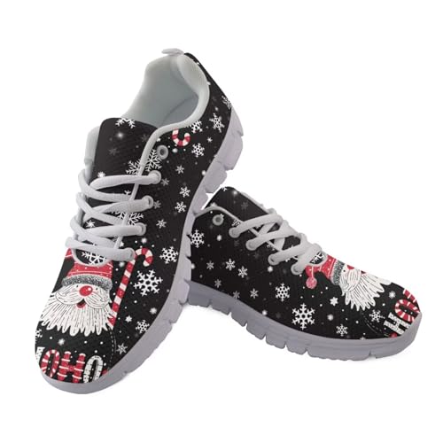 Jndtueit Lauf-Sneaker, Schnürschuh, Sport, Freizeit, athletisch, Netz-Schuhe für Damen und Herren, Man Candy Cane Black, 39 EU von Jndtueit