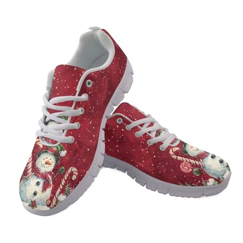 Jndtueit Lauf-Sneaker, Schnürschuh, Sport, Freizeit, athletisch, Netz-Schuhe für Damen und Herren, Schneemann, Rot, 39 EU Jndtueit Lauf-Sneaker, Schnürschuh, Sport, Freizeit, athletisch, Netz-Schuhe für Damen und Herren, Schneemann, Rot, 39 EU von Jndtueit