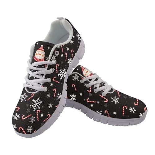 Jndtueit Lauf-Sneaker, Schnürschuh, Sport, Freizeit, athletisch, Netz-Schuhe für Damen und Herren, Zuckerstange Schneeflocke schwarz, 39 EU Jndtueit Lauf-Sneaker, Schnürschuh, Sport, Freizeit, athletisch, Netz-Schuhe für Damen und Herren, Zuckerstange Schneeflocke schwarz, 39 EU von Jndtueit