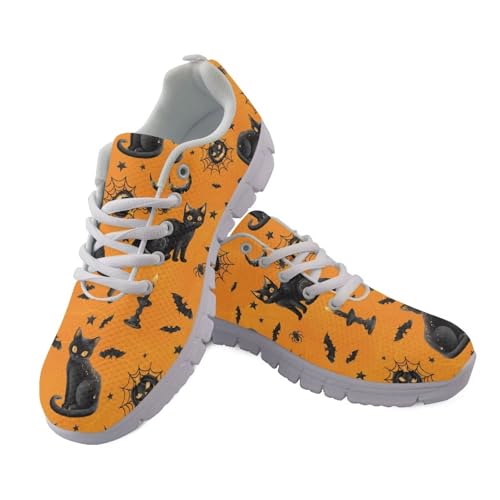 Jndtueit Lauf-Sneaker, atmungsaktive Netz-Schuhe für Damen und Herren, athletischer Sneaker, Halloween-Katzenfledermaus, Orange, 38 EU Jndtueit Lauf-Sneaker, atmungsaktive Netz-Schuhe für Damen und Herren, athletischer Sneaker, Halloween-Katzenfledermaus, Orange, 38 EU von Jndtueit
