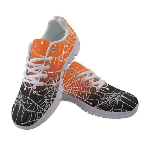 Jndtueit Lauf-Sneaker, atmungsaktive Netz-Schuhe für Damen und Herren, athletischer Sneaker, Halloween-Spinnennetz, Orange, 37 EU Jndtueit Lauf-Sneaker, atmungsaktive Netz-Schuhe für Damen und Herren, athletischer Sneaker, Halloween-Spinnennetz, Orange, 37 EU von Jndtueit