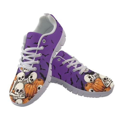Jndtueit Lauf-Sneaker, atmungsaktive Netz-Schuhe für Damen und Herren, athletischer Sneaker, Halloween Totenkopf Kürbis Fledermaus, 38 EU Jndtueit Lauf-Sneaker, atmungsaktive Netz-Schuhe für Damen und Herren, athletischer Sneaker, Halloween Totenkopf Kürbis Fledermaus, 38 EU von Jndtueit