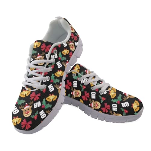 Jndtueit Mesh-Lauf-Sneaker, atmungsaktive Sportschuhe, breiter Zehenbereich, Tennis, Walking-Schuhe für Damen, Herren, Erwachsene, Hirschblume, Schwarz, 39 EU Jndtueit Mesh-Lauf-Sneaker, atmungsaktive Sportschuhe, breiter Zehenbereich, Tennis, Walking-Schuhe für Damen, Herren, Erwachsene, Hirschblume, Schwarz, 39 EU von Jndtueit