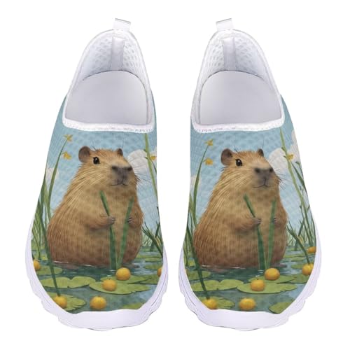 Jndtueit Niedliche Tier-Sport-Loafer, lässig, Walking, Netzschuhe, Sneaker für Damen, Capybara Blue, 41 EU Jndtueit Niedliche Tier-Sport-Loafer, lässig, Walking, Netzschuhe, Sneaker für Damen, Capybara Blue, 41 EU von Jndtueit
