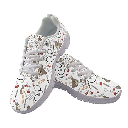 Jndtueit Nurse Sneakers Damen Sneaker Leichte Laufschuhe Süße Krankenschwester Muster Sportliche Tennisschuhe Walking Road Air Mesh Schuhe Jndtueit Nurse Sneakers Damen Sneaker Leichte Laufschuhe Süße Krankenschwester Muster Sportliche Tennisschuhe Walking Road Air Mesh Schuhe von Jndtueit