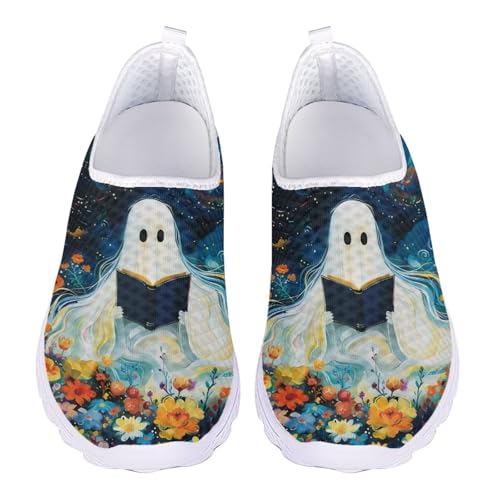 Jndtueit Sport-Loafers, flache Arbeitsschuhe, Walking, Freizeit, Wandern, Sneaker für Damen, Ghost Watercolor Flower Blue, 40 EU Jndtueit Sport-Loafers, flache Arbeitsschuhe, Walking, Freizeit, Wandern, Sneaker für Damen, Ghost Watercolor Flower Blue, 40 EU von Jndtueit