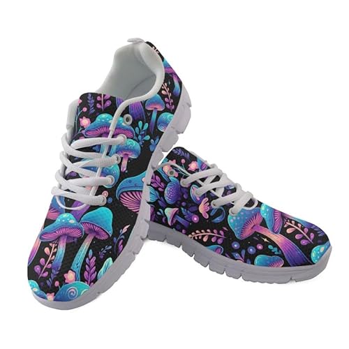 Jndtueit Trippy Pilz Laufschuhe für Frauen, Cartoon-Pflanzen-Luftkissen Sportschuhe, Jogging-Leichte Wanderschuhe, Sportart von Jndtueit