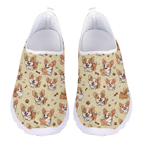 Jndtueit Unisex-Turnschuhe, breite Zehenpartie, Lauf-Sneaker, Tennis-Loafer für Damen und Herren, Süße Corgi braune Hundepfote, 39 EU Jndtueit Unisex-Turnschuhe, breite Zehenpartie, Lauf-Sneaker, Tennis-Loafer für Damen und Herren, Süße Corgi braune Hundepfote, 39 EU von Jndtueit